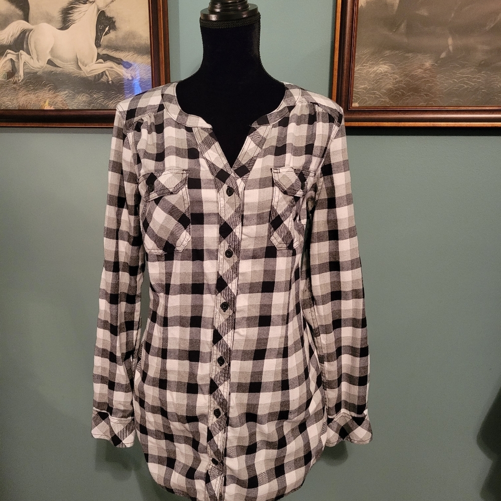 Duluth Trading Company flannel tunic